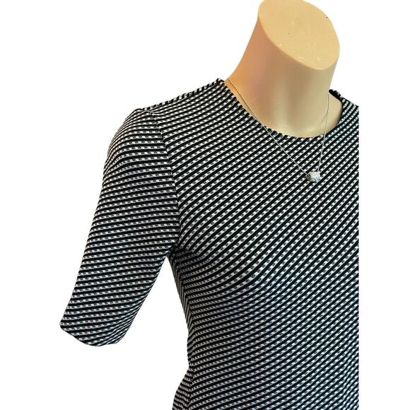 Theory Black and White Mini Dress - Picture 2 of 11